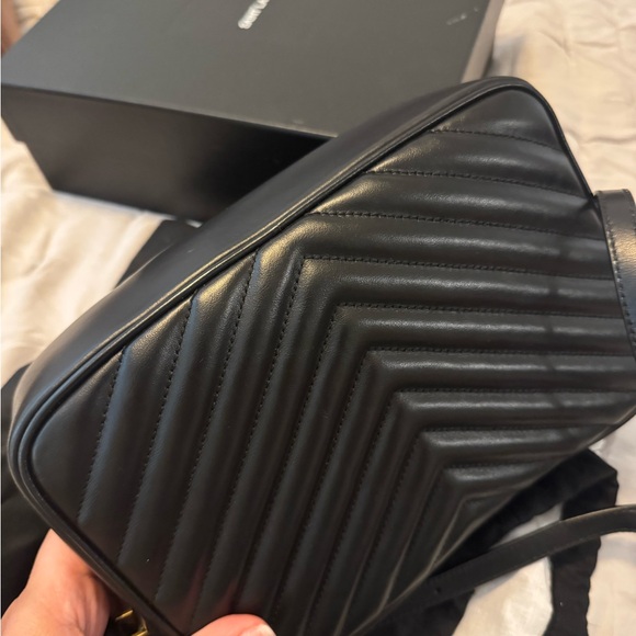 Saint Laurent Black Quilted Leather Crossbody Bag - Picture 3 of 6